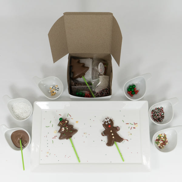 Activité chocolatée et créative de Noël- 4 x Suçons de Noël